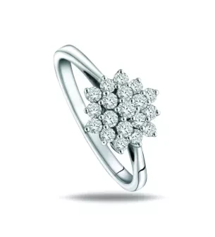 Pyramid 18K Yellow Gold Diamond Ring